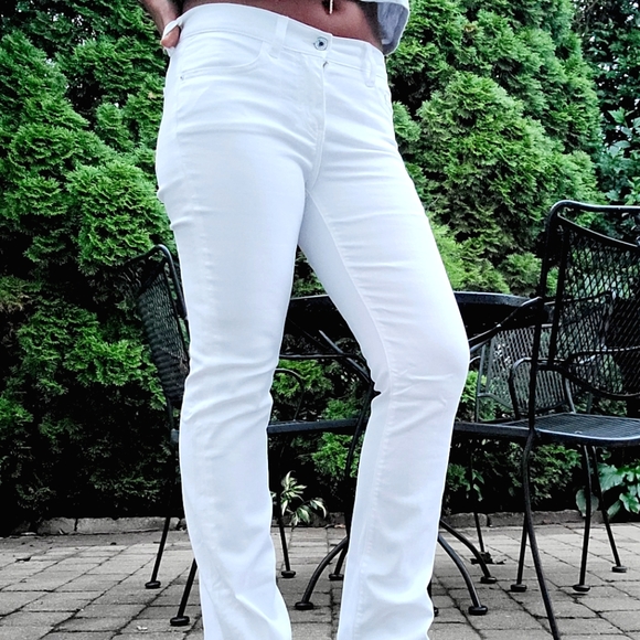 White Bootcut Mid Rise Jeans - Picture 3 of 6